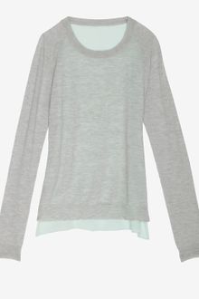 Mason by Michelle Mason Mason Silk Georgette Panel Back Sweater - Lyst