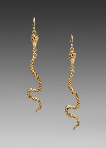 Trina Turk Snake Earring in Antique Gold - Lyst