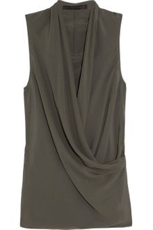 Victoria Beckham Draped Crepe Top - Lyst