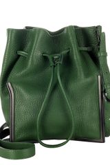 3.1 Phillip Lim Green Leather Scout Drawstring Bag