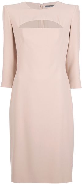 Alexander McQueen Chest Cutout Dress - Lyst