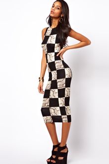 ASOS Collection Midi Bodycon Dress in Python Print - Lyst