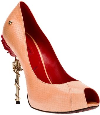 Cesare Paciotti Peep Toe Pump - Lyst