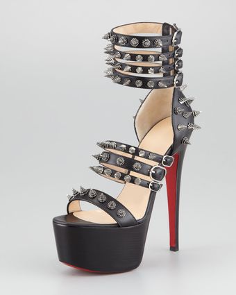 Christian Louboutin Botticellita Spiked Platform Sandal - Lyst