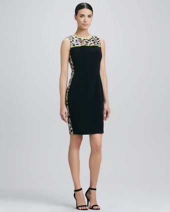 Elie Tahari Emory Printed Sheath Dress - Lyst