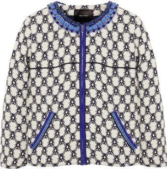 Isabel Marant Josh Embellished Crepe jacquard Jacket - Lyst
