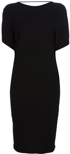 MSGM Draped Back Dress - Lyst