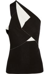 Roland Mouret Eveve Stretch-Crepe One-Shoulder Top