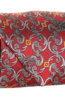Versace Scrolls and Squares Medusa Tie - Lyst