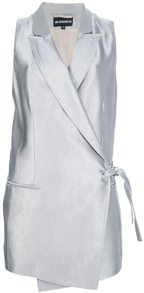 Ann Demeulemeester Oversized Sleeveless Blazer - Lyst