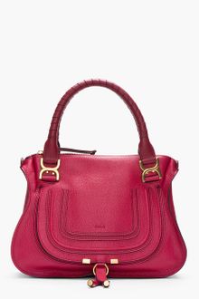 Chloé Medium Peony Red Leather Marcie Shoulder Bag - Lyst
