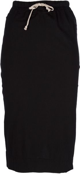 DRKSHDW by Rick Owens Drawstring Pencil Skirt - Lyst