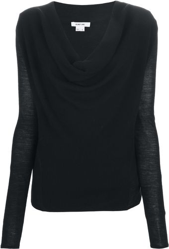 Helmut Lang Cowl Neck Sweater - Lyst