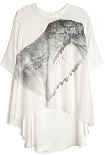 Prabal Gurung Wing Print Top - Lyst
