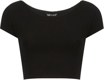 Topshop Bardot Crop - Lyst