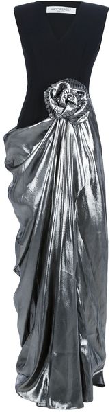 Viktor & Rolf Contrast Draped Skirt Dress - Lyst