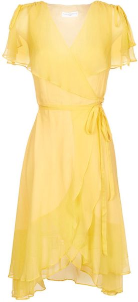 Almost Famous Chiffon Wrap Dress - Lyst