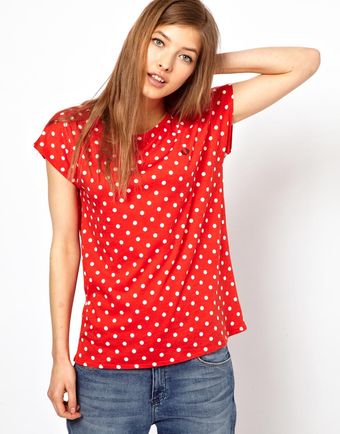 Fred Perry Polka Dot Tshirt - Lyst