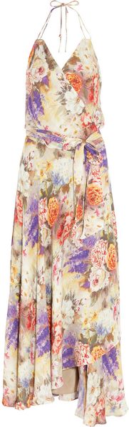 Haute Hippie Printed Silkcrepe Gown - Lyst