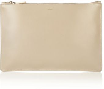 Jil Sander Fine Envelope Leather Clutch - Lyst