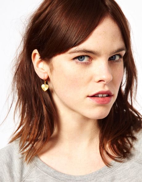 Zoe And Morgan My Darling Heart Drop Earrings In Gold Lyst