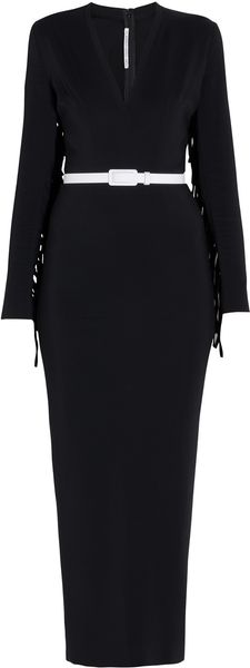 Alessandra Rich Fringe Long Sleeve Gown - Lyst