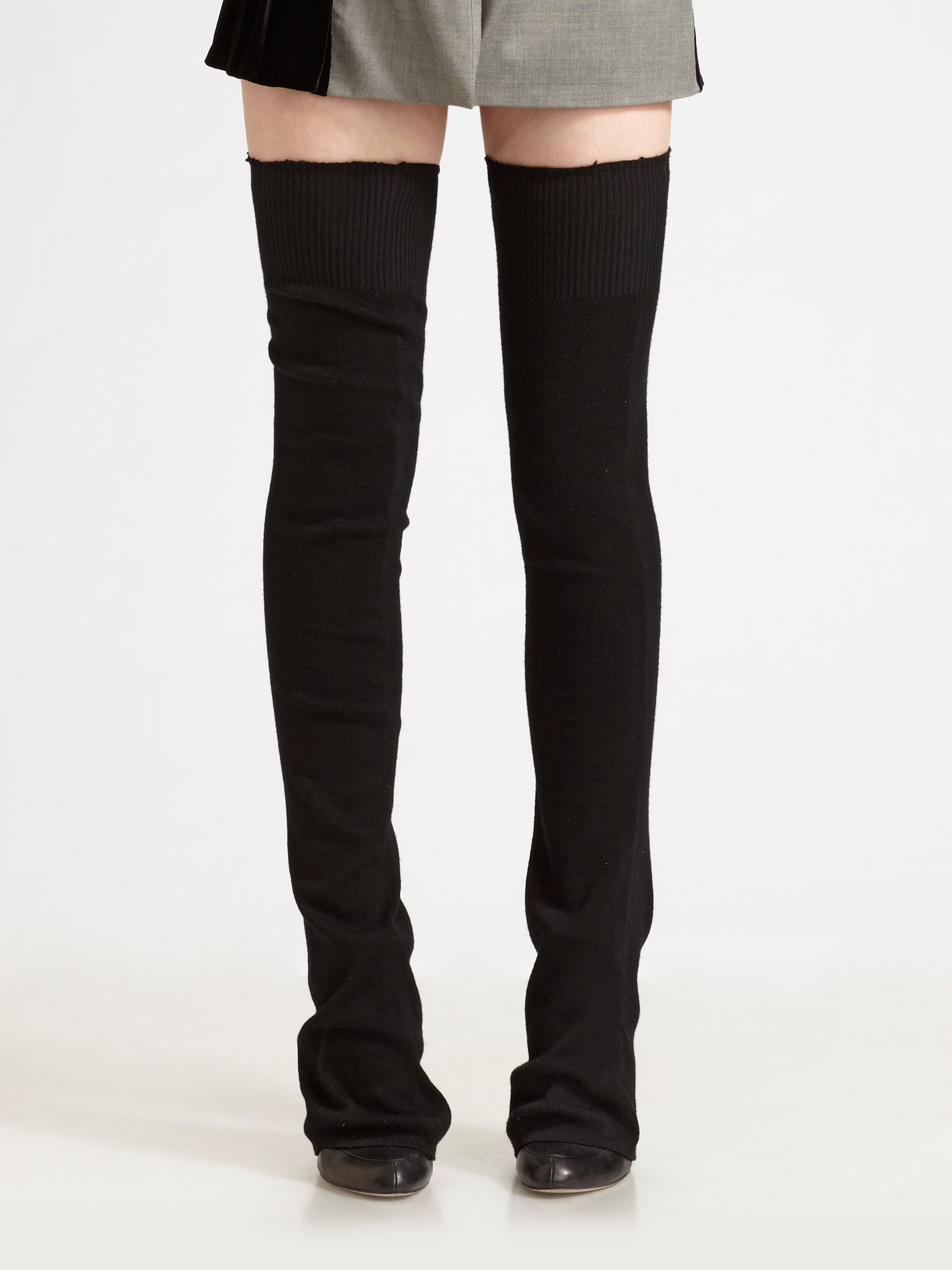 Alexander Wang Merino Wool Leg Warmers in Black Lyst