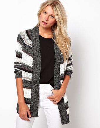 ASOS Collection Asos Edge To Edge Stripey Cardi - Lyst