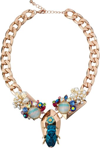 ASOS Collection Asos Floral Bug Necklace - Lyst