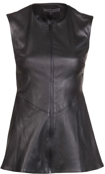 Cushnie Et Ochs Stretch Leather Top - Lyst