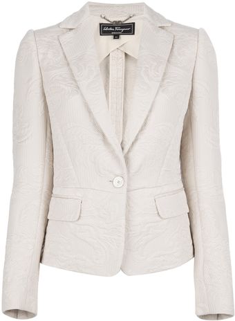 Ferragamo Embossed Blazer - Lyst