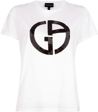 Giorgio Armani Logo Tshirt - Lyst