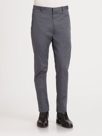 Jil Sander Flat Front Trousers - Lyst