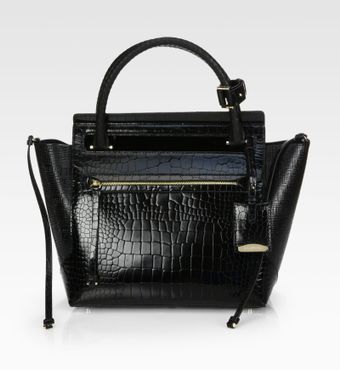 Jil Sander Crocodile Embossed Top Handle Bag - Lyst