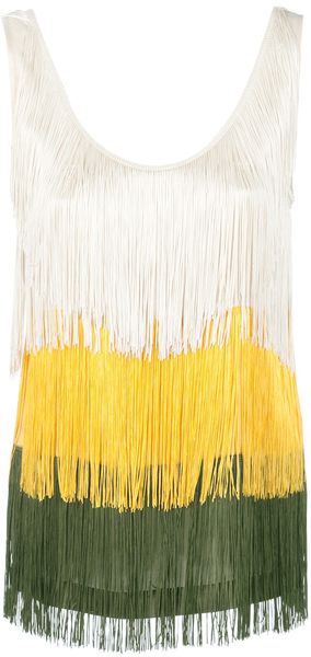 Jucca Tri-Colour Fringe Top - Lyst