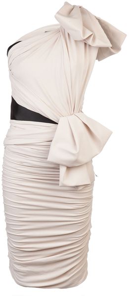 Lanvin Strapless Cotton Dress - Lyst
