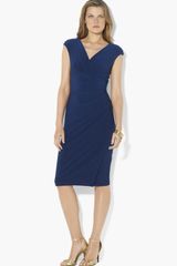 Lauren by Ralph Lauren Faux Wrap Jersey Dress