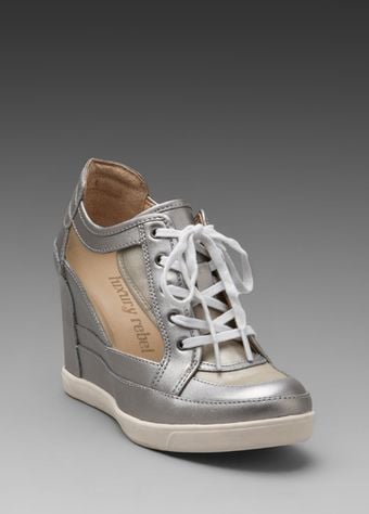 Luxury Rebel Carlton Mesh Wedge Sneaker in Cement - Lyst