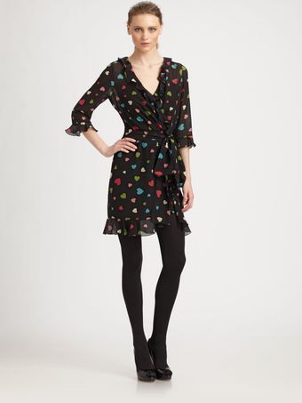 Moschino Cheap & Chic Silk Heart Dress - Lyst