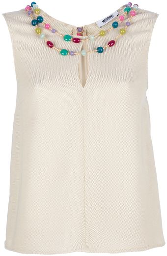 Moschino Cheap & Chic Bead Embellished Top - Lyst