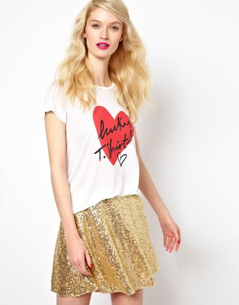 Sonia Rykiel Sonia By Favourite Tshirt in Linencotton Mix - Lyst