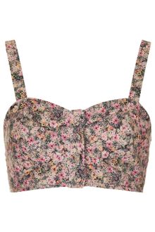 Topshop Ditsy Floral Button Bralet - Lyst