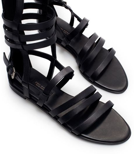 Zara Gladiator Sandals in Black