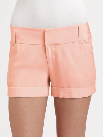 Alice + Olivia Cady Cuff Shorts - Lyst