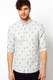 Asos Stripe Shirt with Embroidery - Lyst