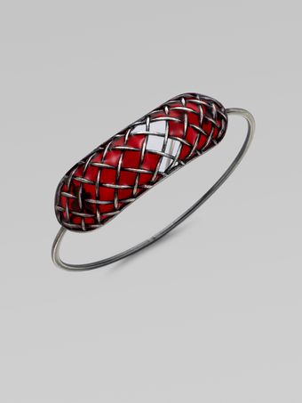 Bottega Veneta Lattice Bangle Bracelet - Lyst