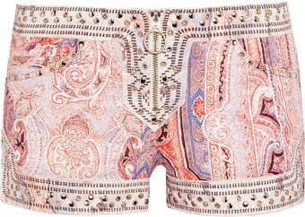 Isabel Marant Jayson Studded Stretchdenim Shorts - Lyst