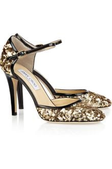 Jimmy Choo Tessa Sequined Leather Pumps - Lyst