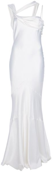 John Galliano Pleated Fishtail Gown - Lyst