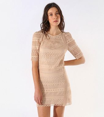 Maje Amant Fitted Lace Dress - Lyst